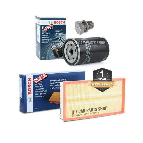 FILTER SERVICE KIT FITS AUDI A3 S3 BOSCH AIR FILTER BOSCH OIL FILTER SUMP PLUG