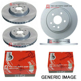 FOR VW CARAVELLE EXECUTIVE 2.0 TDI MK5 FRONT REAR BRAKE DISCS & TRW BRAKE PADS