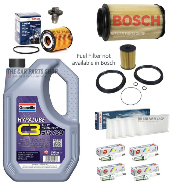 FITS MINI HATCH COOPER S 1.6 PETROL FULL BOSCH SERVICE KIT WITH 4 SPARK PLUGS