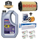 FITS MINI HATCH COOPER S 1.6 BOSCH SERVICE KIT AIR OIL CABIN + 4 PLUGS + 5L OIL