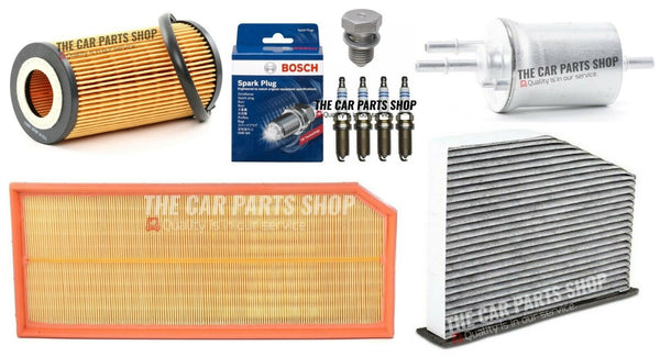 COMPLETE SERVICE FILTER KIT & BOSCH PLUGS FOR AUDI S3 2.0 TFSI QUATTRO 8P