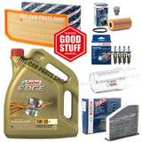 FULL BOSCH SERVICE KIT WITH 5L CASTROL EDGE FOR AUDI S3 2.0 TFSI 2006-2013