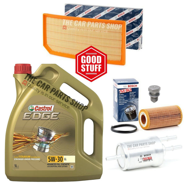 BOSCH SERVICE KIT FOR AUDI S3 2.0 TFSI 2006-2013 FUEL OIL AIR FILTER & CASTROL