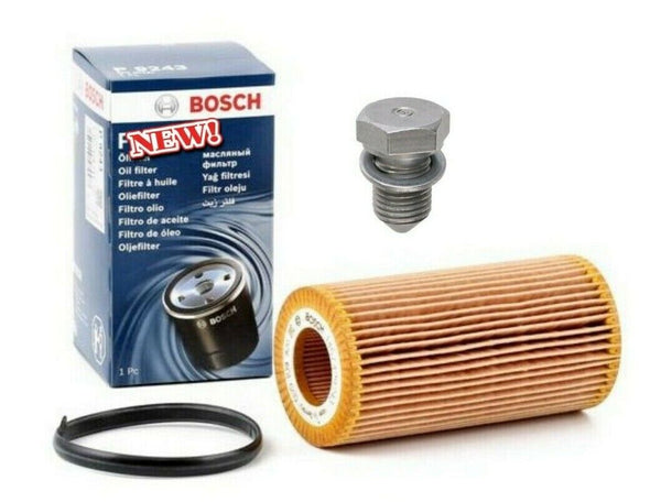 FOR AUDI S3 2.0 TFSI 2006-2013 BOSCH OIL FILTER AND SUMP PLUG