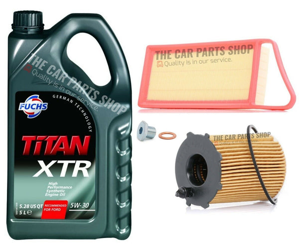 SERVICE KIT FOR FORD FIESTA MK6 1.4 1.5 TDCI 2008> 5L FUCHS 5W30 & AIR OIL PACK