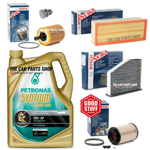 5L Petronas 5w30 Longlife Bosch Service Kit Fits VW Golf 2.0 TDI MK5 03-08 OEM