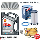 BOSCH SERVICE KIT & 5L SHELL TO FIT VW GOLF 1.6 TDI MK7 (NO AIR FILTER INCLUDED)