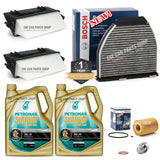 FITS MERCEDES C350 3.0 CDI OM642.830 BOSCH SERVICE KIT 10L PETRONAS & 3 FILTERS