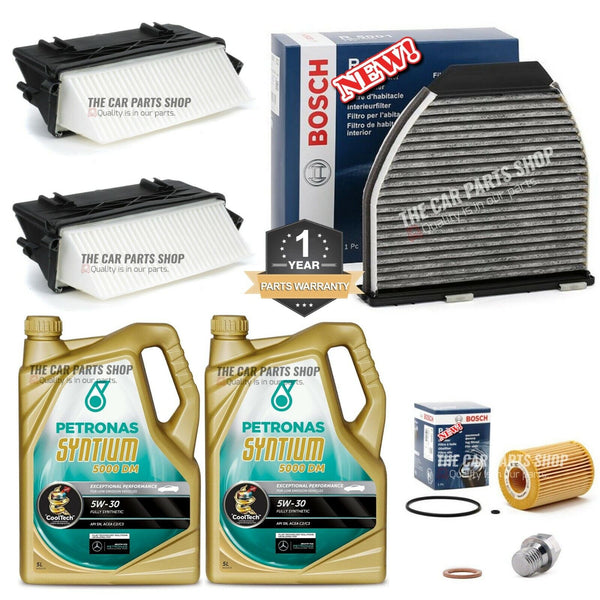 FITS MERCEDES C350 3.0 CDI OM642.830 BOSCH SERVICE KIT 10L PETRONAS & 3 FILTERS
