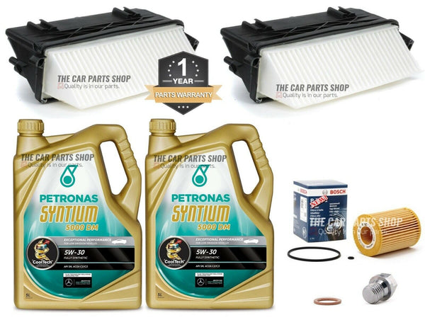 FITS MERCEDES C350 3.0 CDI OM642.830 BOSCH SERVICE KIT AIR OIL & PETRONAS 5W30