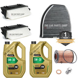 10L TECHNOLUBE SERVICE KIT FITS MERCEDES C350 3.0 CDI + AIR OIL POLLEN FILTER OE