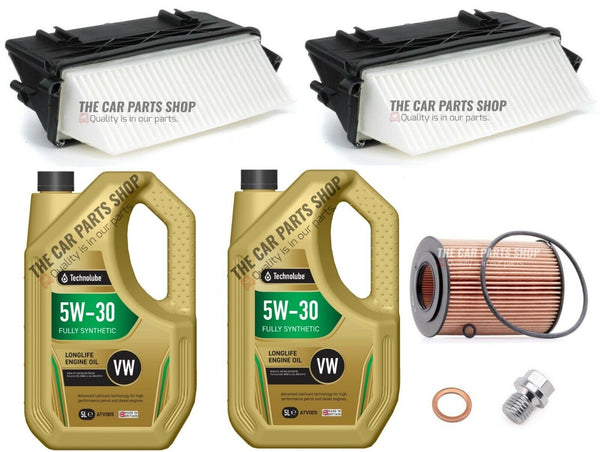 10L TECHNOLUBE SERVICE KIT FITS MERCEDES C350 3.0 CDI TWO AIR FILTERS OIL FILTER
