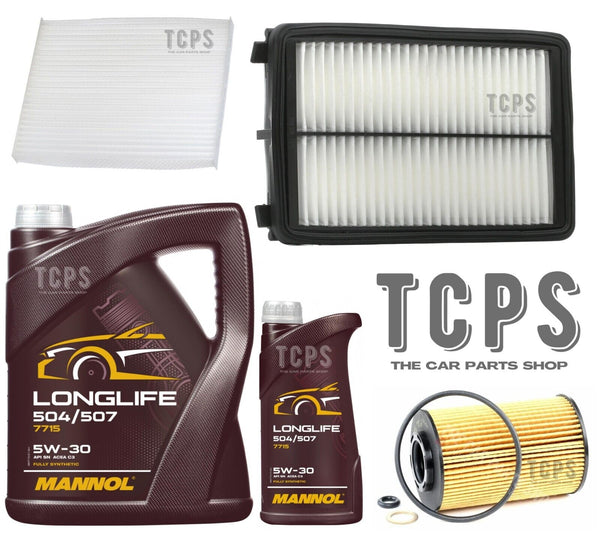 Service Kit For Kia Sportage 1.7 CRDi DPF [2010 - 2014] 6L Oil + Air Oil Cabin