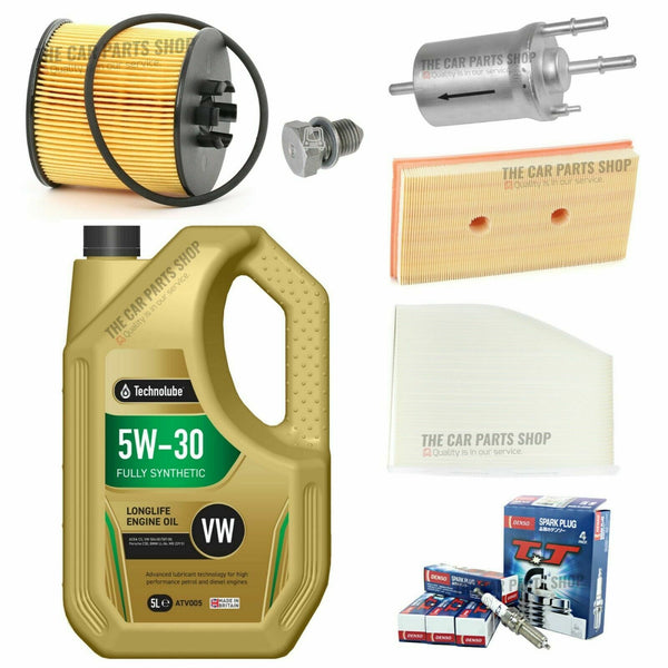 FULL SERVICE PACKAGE KIT TO FIT VW GOLF 1.6 FSI PETROL MK5 WITH 5W30 MOTOR OIL