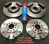 FOR VAUXHALL ASTRA K DESIGN ECOFLEX FRONT AND REAR BRAKE DISCS WITH NEW PADS