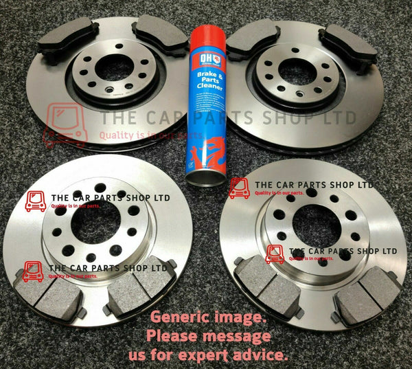 FOR VAUXHALL ASTRA K DESIGN ECOFLEX FRONT AND REAR BRAKE DISCS WITH NEW PADS