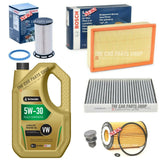 FULL BOSCH SERVICE KIT TO FIT VW GOLF GT TDI 2.0 MK7 WITH 5L TECHNOLUBE OIL 5W30