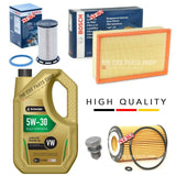 BOSCH SERVICE KIT TO FIT VW GOLF MK7 2.0 GT TDI AIR FUEL OIL & 5L TECHNOLUBE OIL