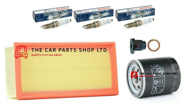 FOR CITROEN C3 1.2 PETROL 2010> SERVICE FILTERS KIT AIR OIL FILTER & 3 PLUGS NEW