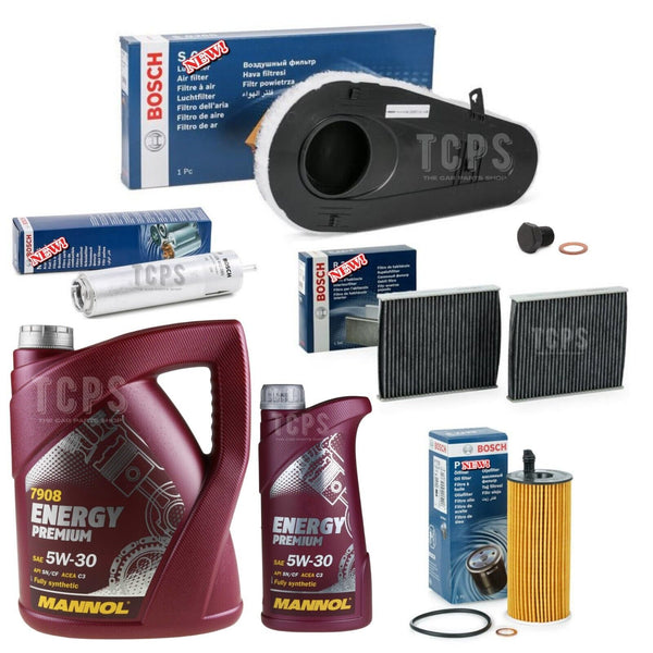 FULL BOSCH SERVICE KIT FOR BMW 520D 2.0D DIESEL WITH 6L LONGLIFE OIL