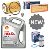 BOSCH SERVICE KIT FOR VW JETTA 2.0 TDI MK6 BOSCH FUEL OIL AIR & 5W30 SHELL OIL
