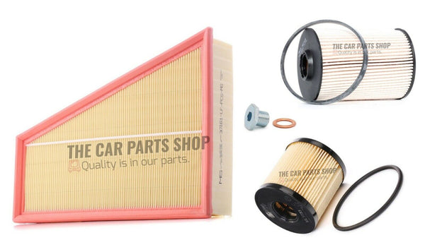 3 FILTER SERVICE KIT FITS FORD MONDEO TITANIUM TDCI MK4 AIR OIL FUEL SUMP PLUG