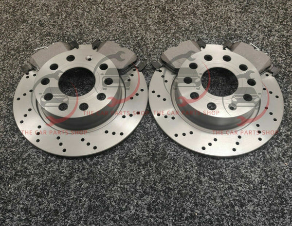 FOR SEAT IBIZA TSI MK4 DRILLED REAR BRAKE DISCS 230MM AND REAR PADS BRAND NEW