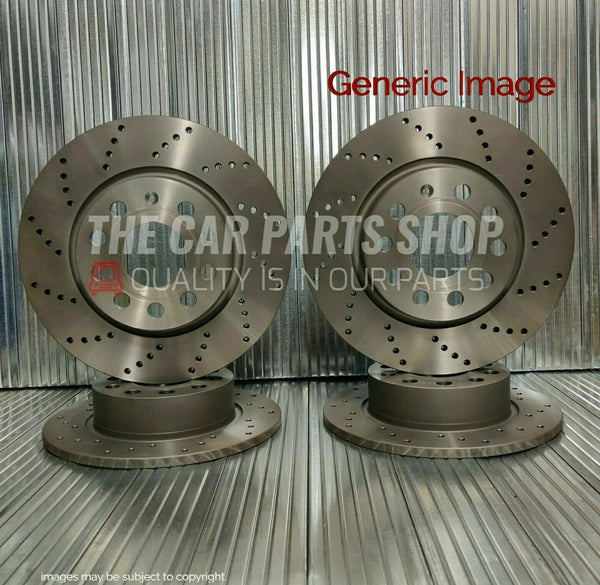 FOR SEAT IBIZA TSI MK4 FRONT & REAR DRILLED BRAKE DISCS 256MM 230MM