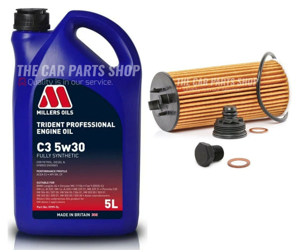 NEW OIL FILTER + 5L MILLERS SERVICE KIT FITS MINI COOPER 1.5 PETROL BRAND NEW