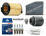 FULL SERVICE FILTER KIT WITH BOSCH SPARK PLUGS TO FIT VW SCIROCCO 1.4 PETROL