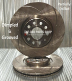 FOR VAUXHALL VECTRA 1.8 SRI MK2 DIMPLED AND GROOVED 278MM REAR BRAKE DISCS