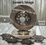 FOR VAUXHALL VECTRA 1.8 SRI MK2 REAR DIMPLED AND GROOVED DISCS & PADS (278MM)