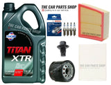SERVICE KIT FITS FORD B-MAX STUDIO 1.6 PETROL 5L FUCHS & FILTERS & 4 BOSCH PLUGS