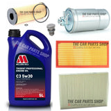 TO FIT VW GOLF 1.9 TDI 97-06 SERVICE KIT AIR OIL FUEL CABIN & 5 MILLERS LONGLIFE