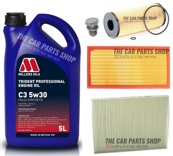 TO FIT VW GOLF 1.9 TDI 97-06 MILLERS SERVICE KIT 5L OIL & POLLEN AIR OIL FILTER