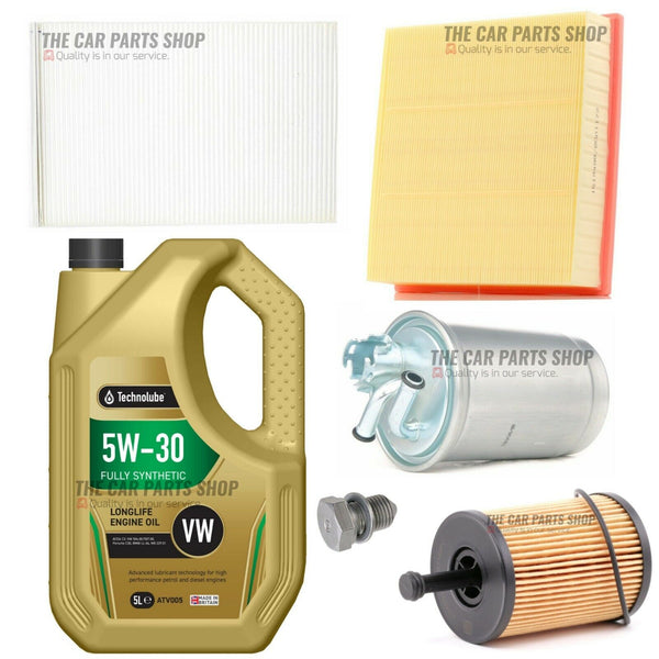FOR AUDI A4 2.0 TDI 2004> COMPLETE TECHNOLUBE 5W30 SERVICE KIT FULL SERVICE PACK