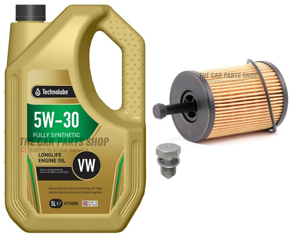 FOR AUDI A4 2.0 TDI 2004> TECHNOLUBE OIL CHANGE SERVICE KIT 5L OIL & FILTER