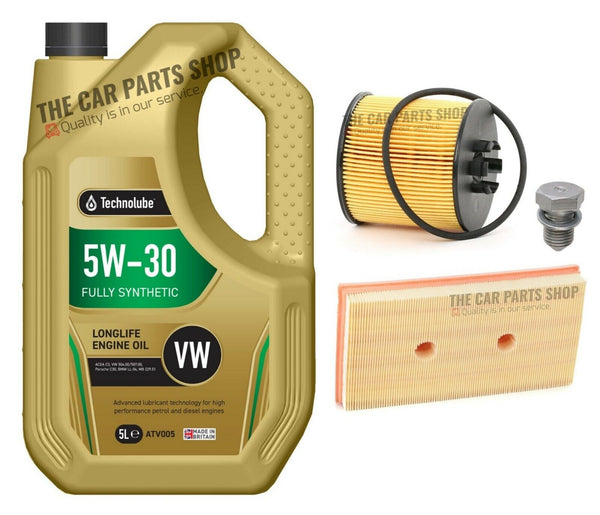 5L TECHNOLUBE SERVICE KIT FOR VW GOLF MK5 1.6 PETROL WITH AIR AND OIL FILTER KIT