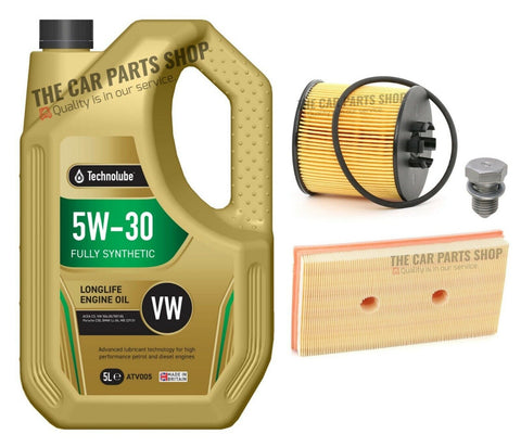 5L TECHNOLUBE SERVICE KIT FOR VW GOLF MK5 1.6 PETROL WITH AIR AND OIL FILTER KIT