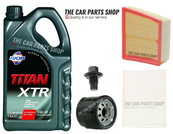 FITS FORD FIESTA 1.6 TDCI MK6 MK7 SERVICE KIT 5L FUCHS & AIR OIL CABIN FILTER