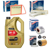 FOR PEUGEOT PARTNER MK2 1.6 HDI FULL BOSCH SERVICE KIT WITH 5L ENGINE OIL