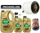 FOR AUDI A4 3.0 TDI MK4 SERVICE KIT NEW AIR OIL FILTER & 7L TECHNOLUBE LONGLIFE