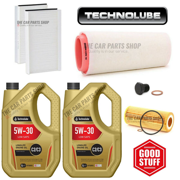 SERVICE KIT FOR BMW 5 SERIES 525D SE 2.5 DIESEL E60 10L OIL & AIR OIL CABIN PLUG