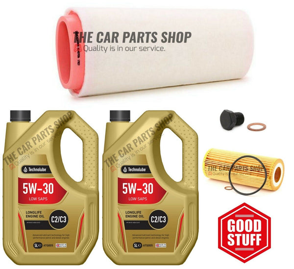 SERVICE KIT FOR BMW 5 SERIES 525D SE 2.5 DIESEL E60 AIR & OIL FILTER & 10L 5W30