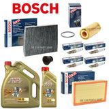 FOR VW GOLF R 2.0 MK7 FULL BOSCH SERVICE KIT 6L CASTROL EDGE & BOSCH PLUGS NEW