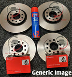 FOR RENAULT CLIO 1.1 MK3 NEW FRONT AND REAR BRAKE DISCS & BREMBO PADS OE PARTS