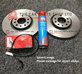 FOR BMW 320i E90 05-07 FRONT BRAKE DISCS 292MM + TRW PADS AND NEW SENSOR