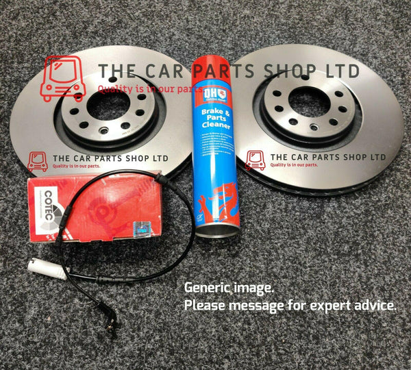 FOR BMW 320i E90 05-07 FRONT BRAKE DISCS 292MM + TRW PADS AND NEW SENSOR