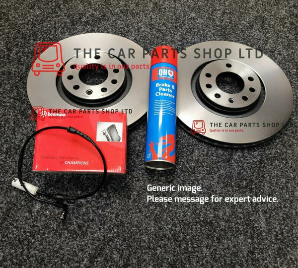 FOR BMW 320i E90 05-07 REAR BRAKE DISCS 296MM + BREMBO PADS AND SENSOR NEW