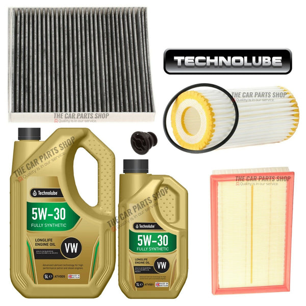 SERVICE KIT FOR AUDI TT 2.0 TFSI QUATTRO 8S MK3 6L OIL & AIR OIL POLLEN & PLUG
